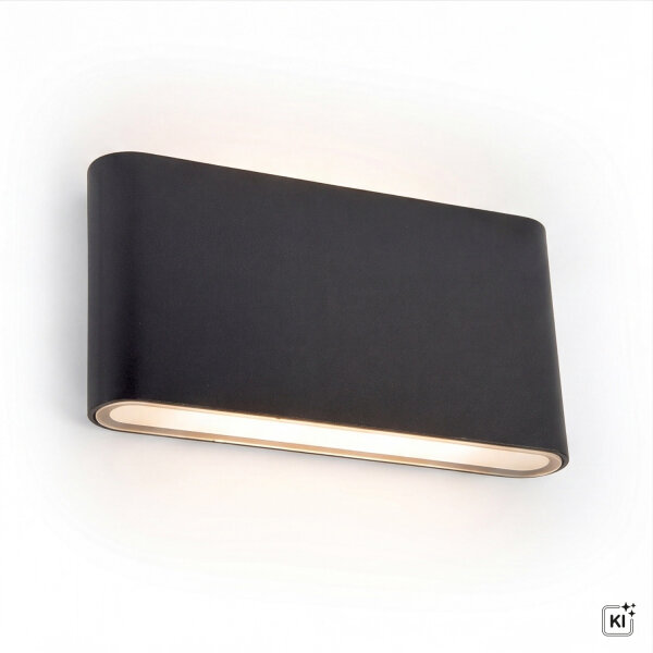 Lampe dextérieur LED plate noire IP54 Up Down 3000K