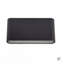 Lampe dextérieur LED plate noire IP54 Up Down 3000K