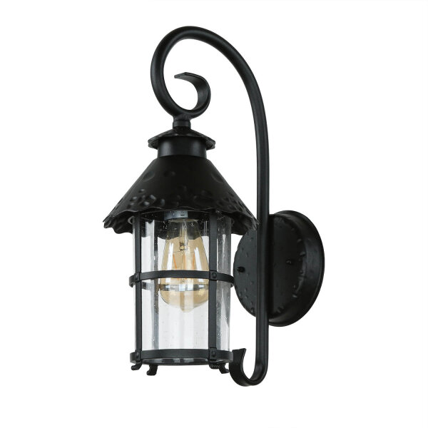 Applique dextérieur noire anti-pluie Rustique TOURNAI