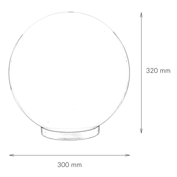 Lampe boule dextérieur Ø30 cm Blanc IP44 E27