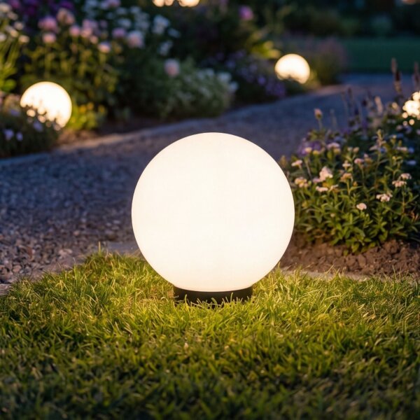 Boule Lampe de jardin Blanc Ø40cm rond KULKA