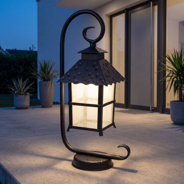 Lampe de socle rustique MONTREAL Noir 53cm E27
