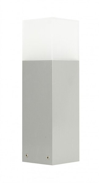 Petite lampe dallée en argent 33cm E27 IP44 carrée