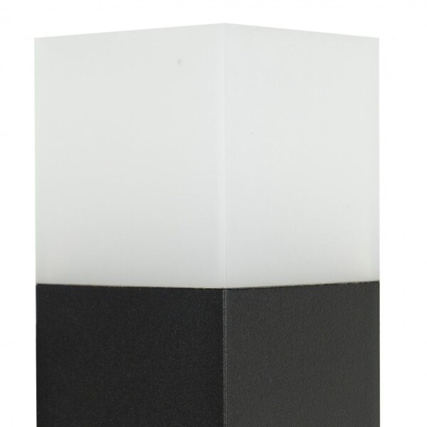 Lampe de jardin noire carrée 83cm E27 IP44
