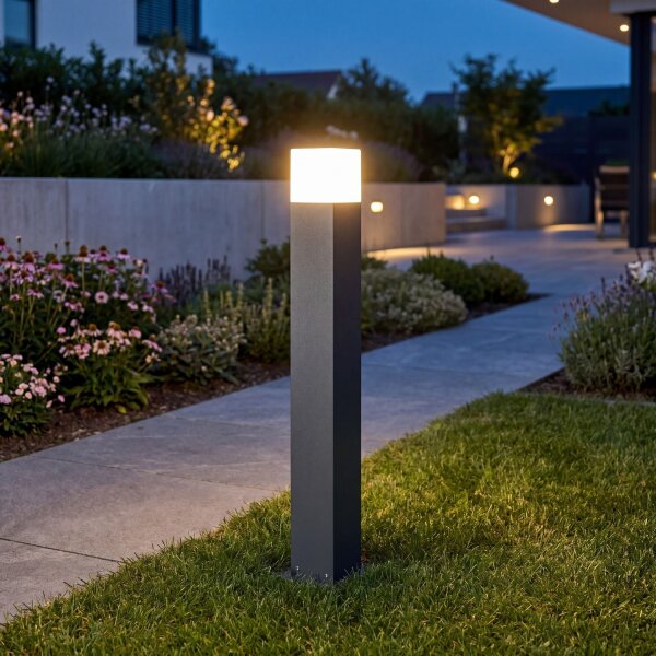 Lampe dextérieur AWERNE Anthracite 83cm carré IP44 E27