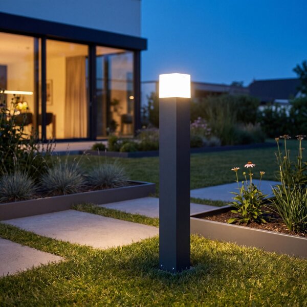 Lampe de jardin polyvalente AWERNE Anthracite Moderne