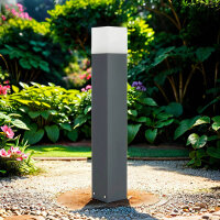 Borne déclairage angulaire Anthracite IP44 70 cm E27