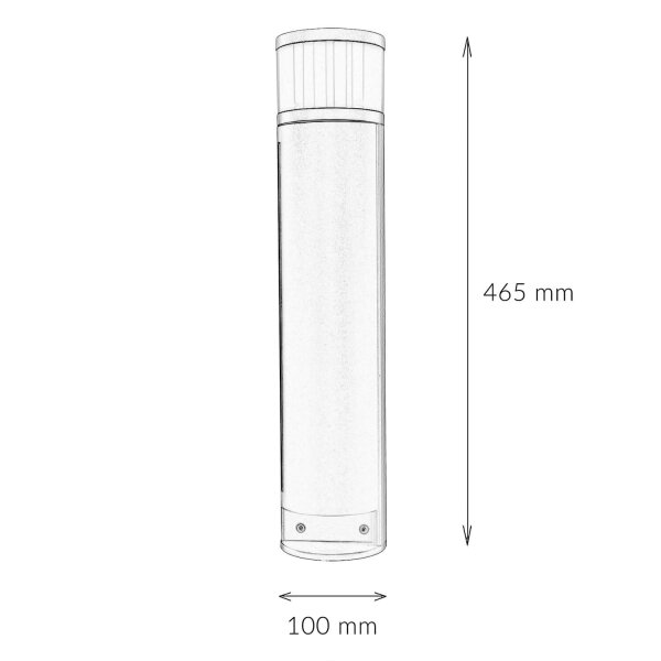 Lampe dextérieur avec prise de courant anthracite 46,5cm à faible éblouissement