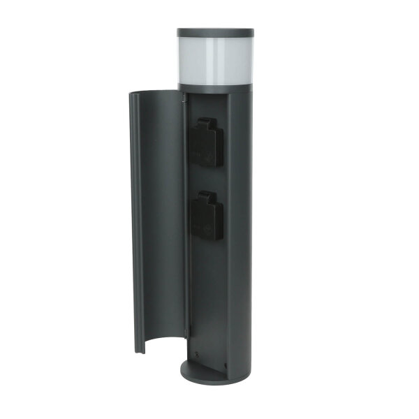 Lampe dextérieur avec prise de courant anthracite 46,5cm à faible éblouissement