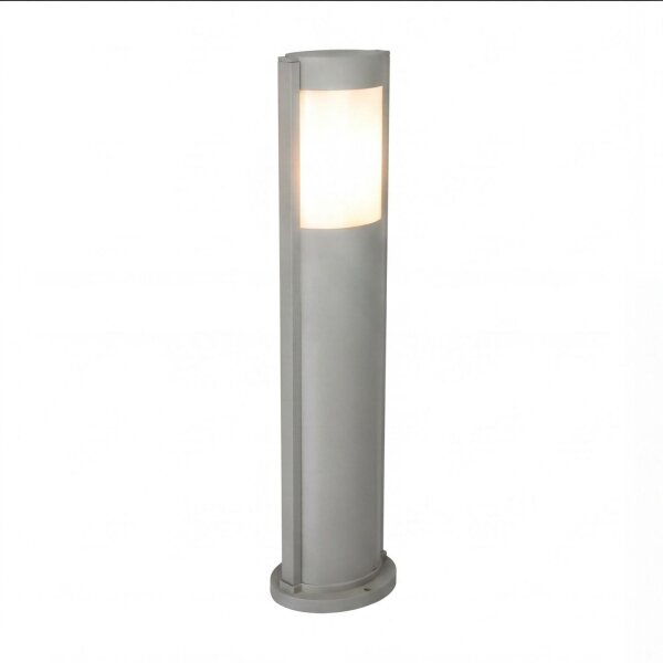 Borne déclairage ovale CANDO 65 cm IP54 en argent E27