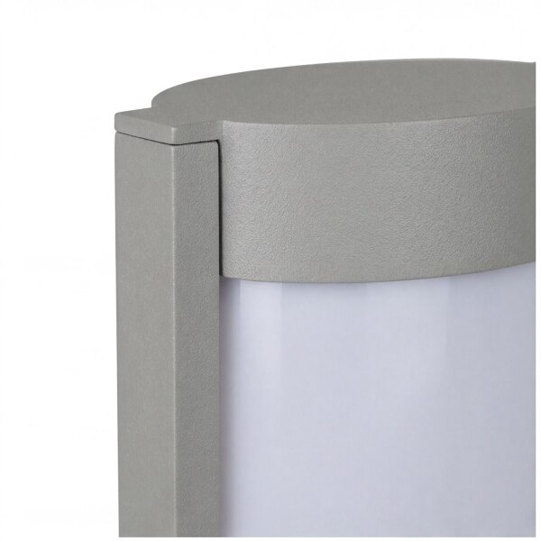 Borne déclairage ovale CANDO 65 cm IP54 en argent E27