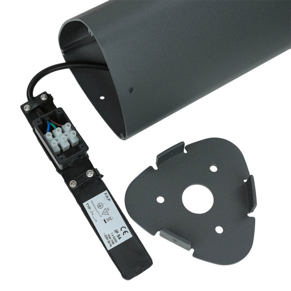 Luminaire dallée résistant aux intempéries, anthracite, 50cm, faible éblouissement