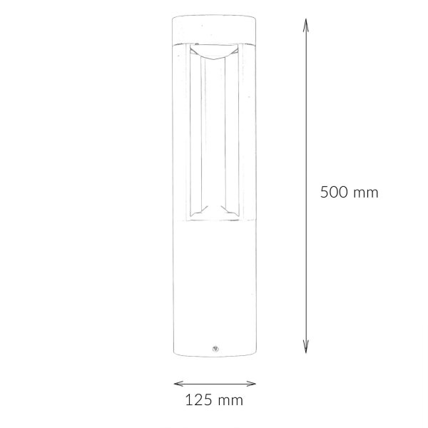 Luminaire dallée résistant aux intempéries, anthracite, 50cm, faible éblouissement