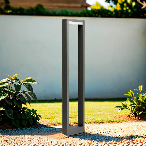 Lampe dallée LED carrée IP54 80cm anthracite 4000K
