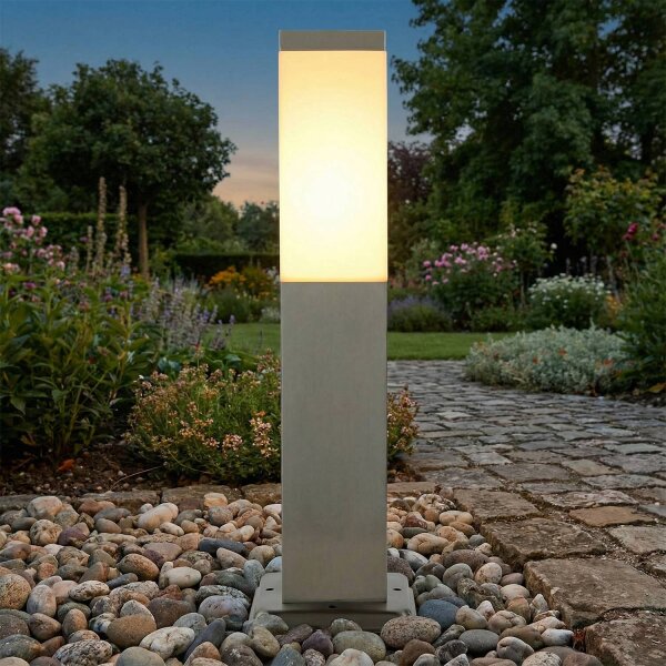 Borne déclairage angulaire BETULA acier inoxydable 45cm en
