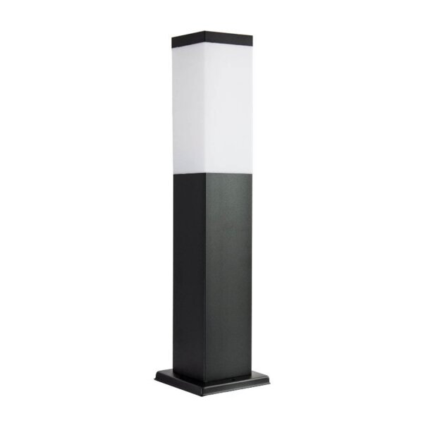 Lampe dextérieur noir acier inoxydable 45cm IP44 carré E27