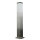 Borne déclairage en acier inoxydable argenté 65cm carré E27