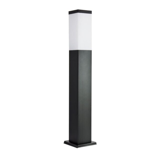 Borne déclairage angulaire noir acier inoxydable 65cm