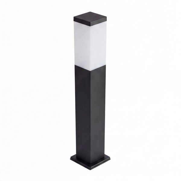 Borne déclairage angulaire noir acier inoxydable 65cm