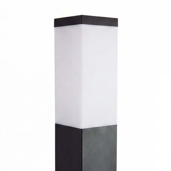 Borne déclairage angulaire noir acier inoxydable 65cm