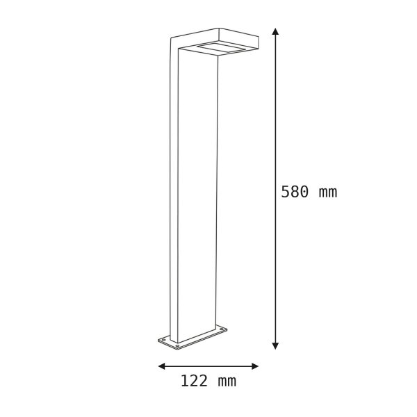 Lampe dextérieur LED anthracite IP54 résistante aux intempéries MILNER