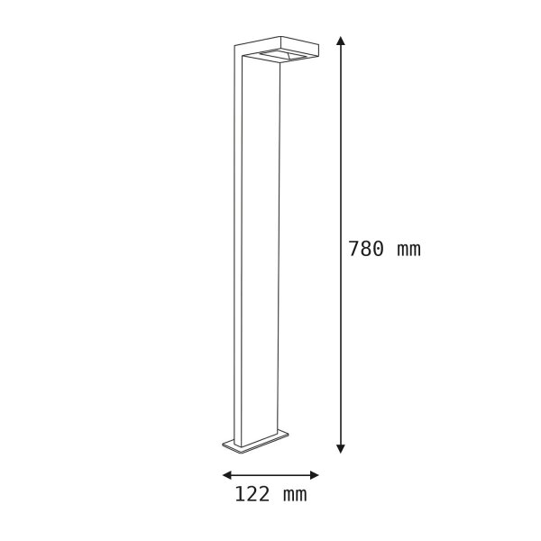 Lampe dallée LED MILNER anthracite 78 cm IP54 4000K