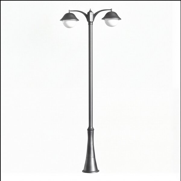 Candélabre noir hauteur 310 cm Rustique 2x E27