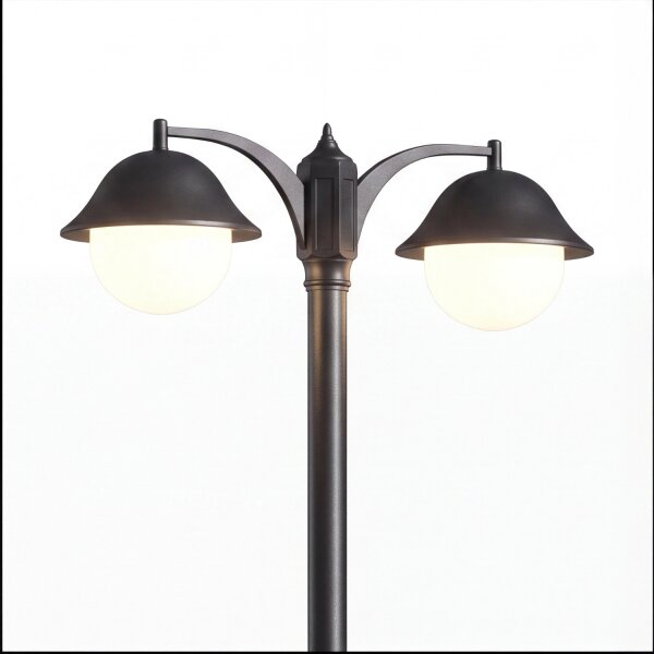 Candélabre noir hauteur 310 cm Rustique 2x E27