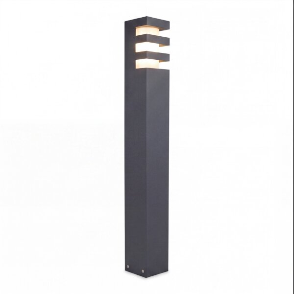 Lampe dallée moderne anthracite 75cm IP54 E27
