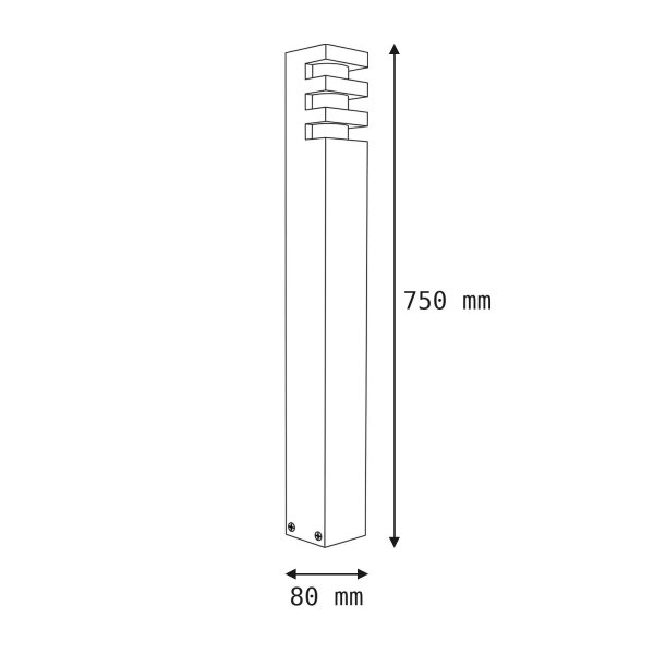 Lampe dallée moderne anthracite 75cm IP54 E27