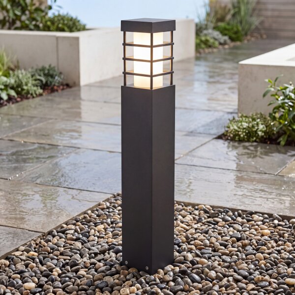 Luminaire dallée noir jardin 50cm IP54 résistant aux intempéries