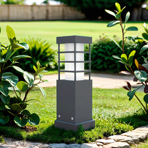 Luminaire dallée anthracite 25cm carré IP54 faible éblouissement