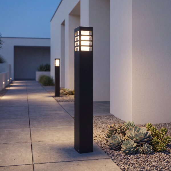 Luminaire dallée angulaire BERINGEN 75cm IP54 résistant aux intempéries