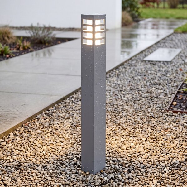 Lampe dallée Anthracite 75cm IP54 Moderne rectangulaire E27