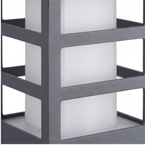 Lampe dallée Anthracite 75cm IP54 Moderne rectangulaire E27