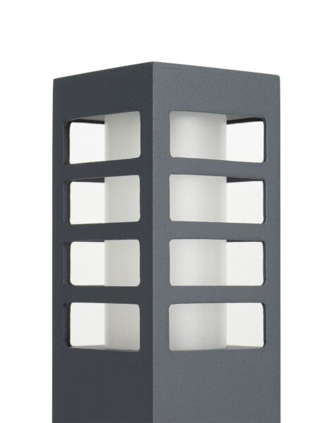 Lampe dextérieur anthracite 50cm carrée IP54 faible éblouissement