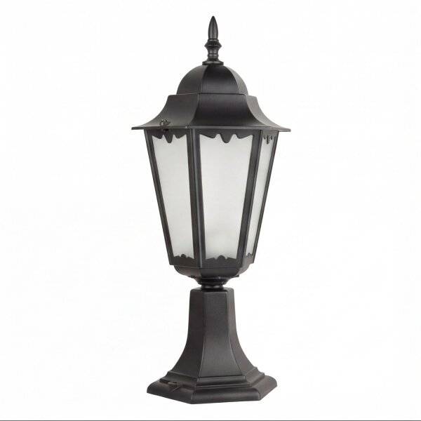 Lampe de socle rustique DILSEN 52cm aluminium verre