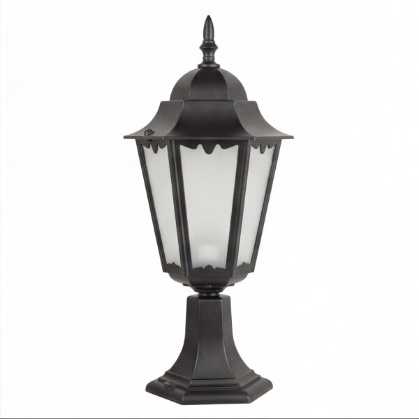 Lampe de socle rustique DILSEN 52cm aluminium verre