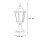 Lampe de socle rustique DILSEN 52cm aluminium verre