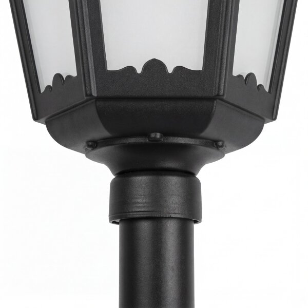 Lanterne de cheminée noire 115cm Rustique Aluminium