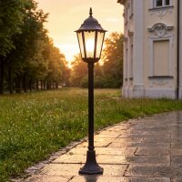 Lanterne de chemin&eacute;e noire 115cm Rustique Aluminium