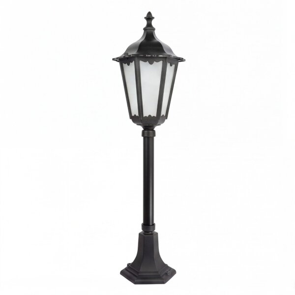 Lampe de chemin rustique noire 84cm élégante E27