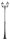 Candélabre noir DILSEN 195-295cm Rustique