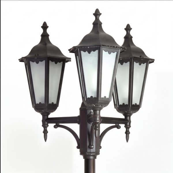 Lampe dallée rustique noire 195-295cm de haut E27