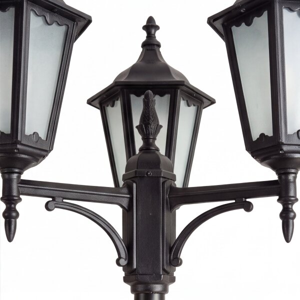 Lampe dallée rustique noire 195-295cm de haut E27