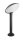 Luminaire dextérieur moderne IP55 74cm E27 noir