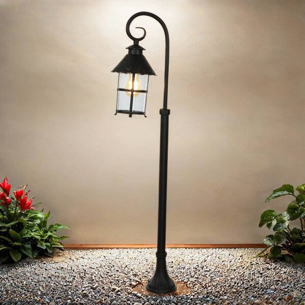 Lampe dextérieur rustique noire 116cm résistante à la pluie E27