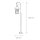 Lampe dextérieur rustique noire 116cm résistante à la pluie E27