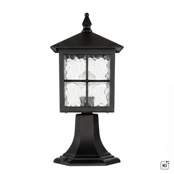 Lampe de socle rustique BAARLE Noir H:45cm E27