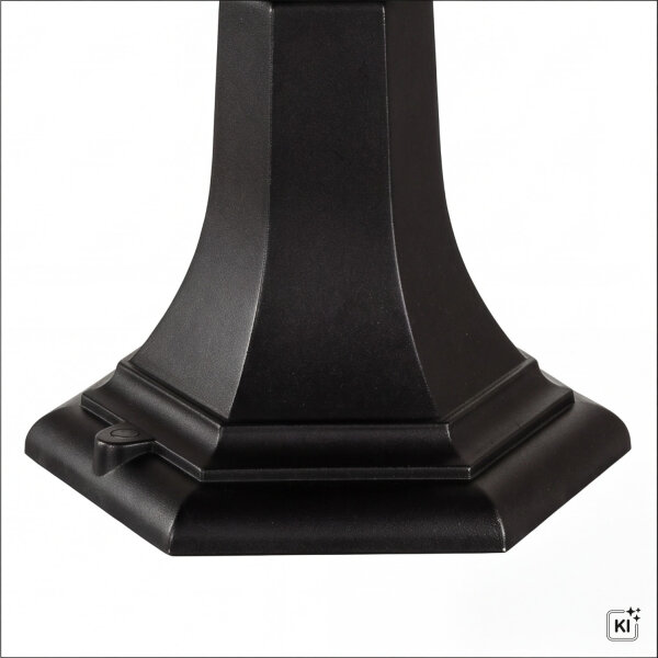 Lampe de socle rustique BAARLE Noir H:45cm E27